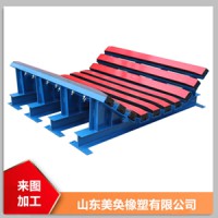 礦用重型緩沖床 美奐定制 復(fù)合式緩沖拖床 皮帶機(jī)滑槽